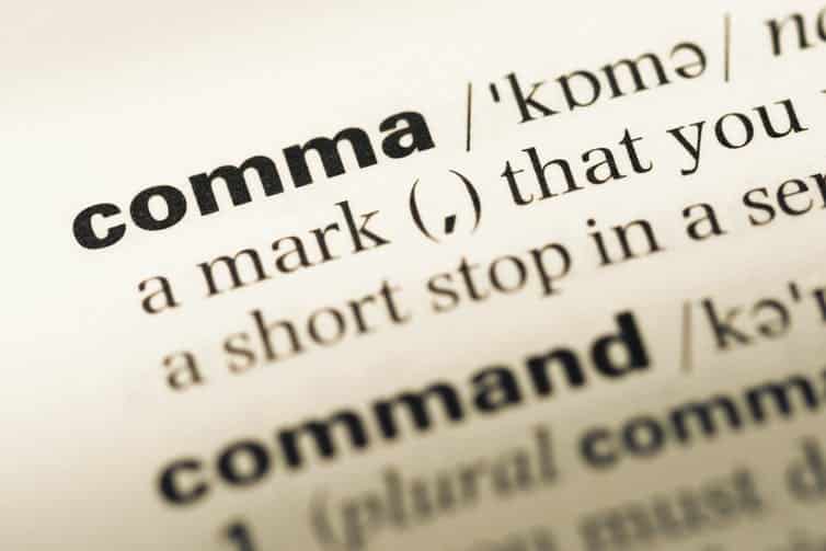 الفاصلة Comma (,) فى الإنجليزيه متى نستخدمها والفرق بينها وبين المنقوطة