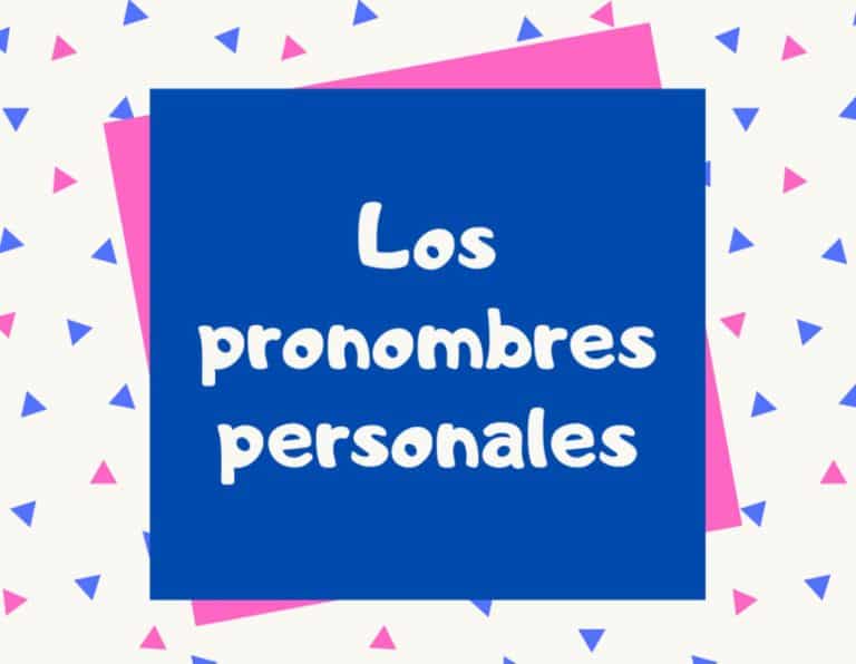 الضمائر الشخصية فى اللغة الإسبانية PRONOMBRES PERSONALES
